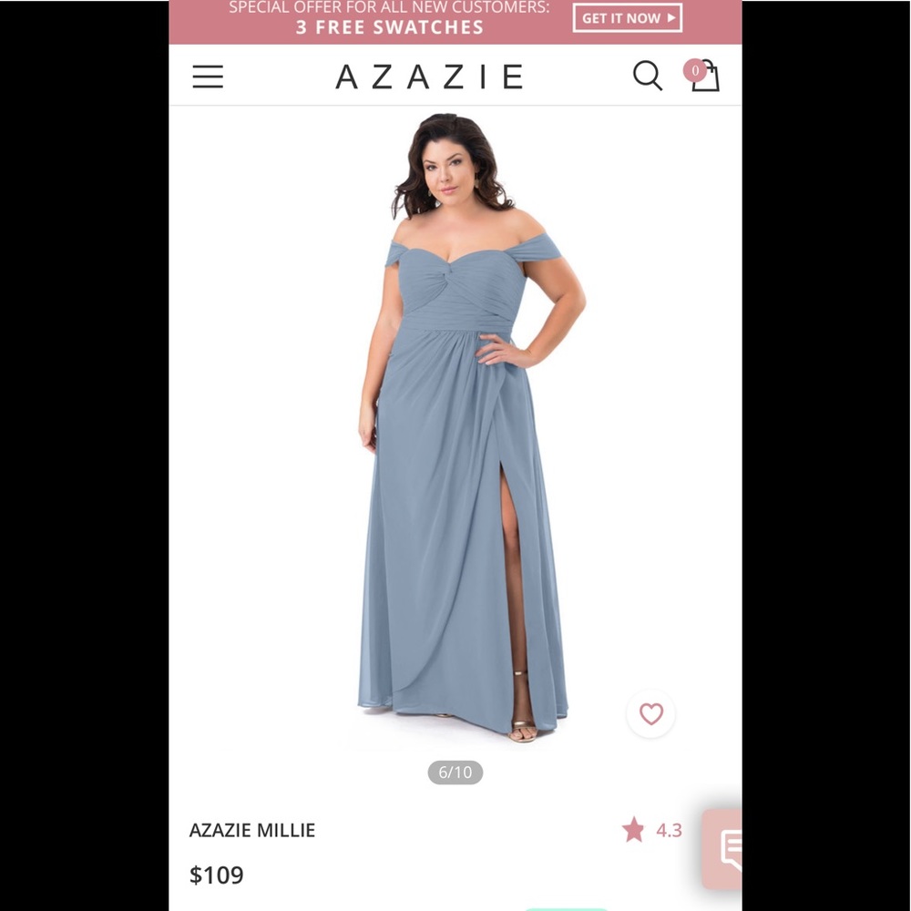 COPY - Azazie Dusty Blue Millie Bridesmaid Dress